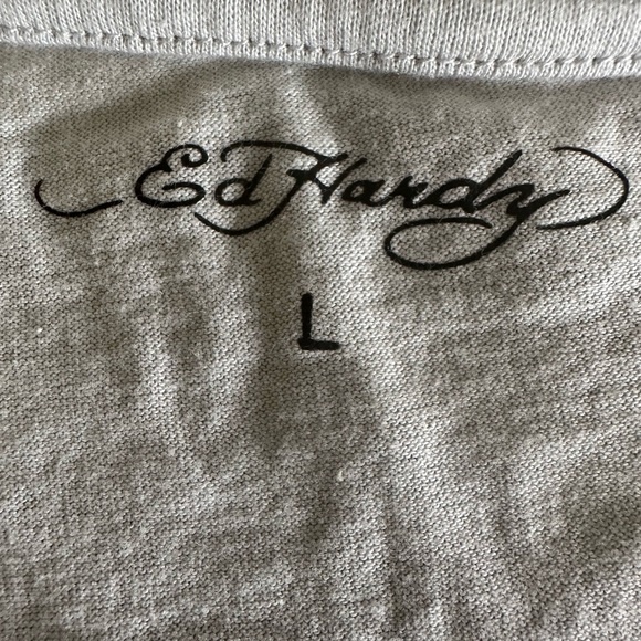 BNWT Ed Hardy Vintage 2000 Style Panther Tattoo Graphic Cropped T -Shirt. Large - Picture 7 of 9